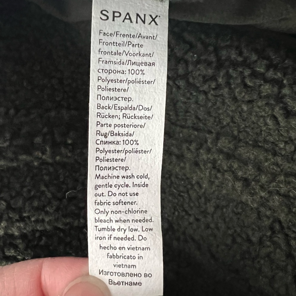 SPANX Reversible Faux Suede and Fleece Jacket Utility Green Size 2X - Picture 11 of 13